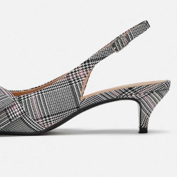 Zara Shoes Zara Slingback Kitten Heels W Front Bow Multi New Poshmark